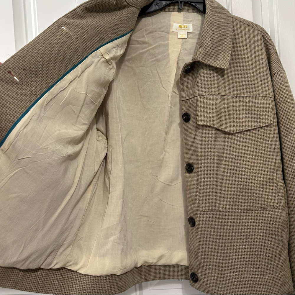 Maeve by Anthropologie Tan Utility Jacket with Flap Pockets - Picture 5 of 5